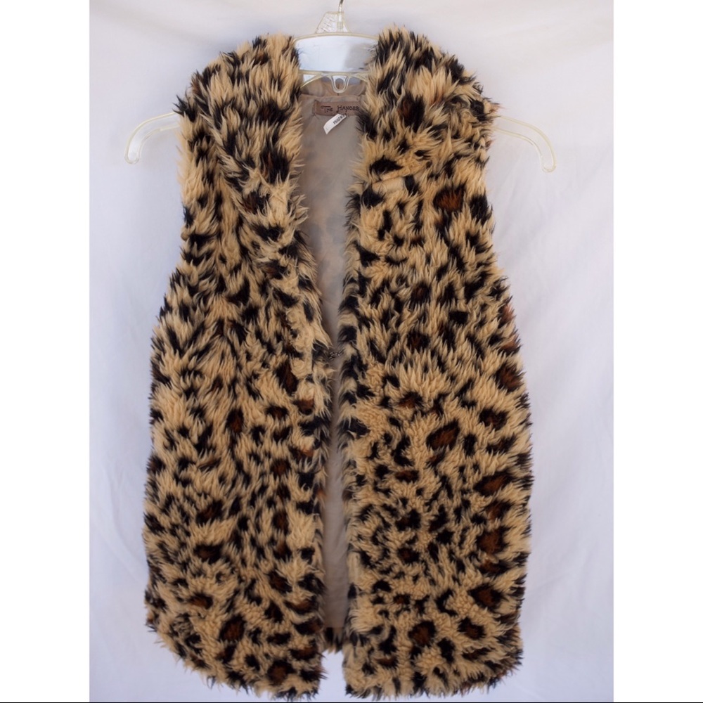 Leopard Print Faux Fur Vest